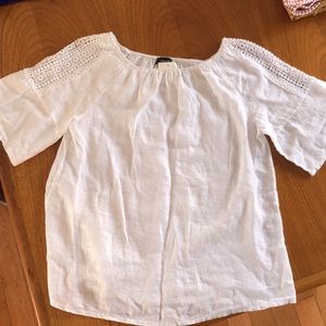 White linen top